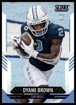 2021 Score Base Dyami Brown RC North Carolina Tar Heels 384 - Football Card Single