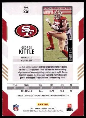 2021 Score Base George Kittle San Francisco 49ers 261 - Football Card Single