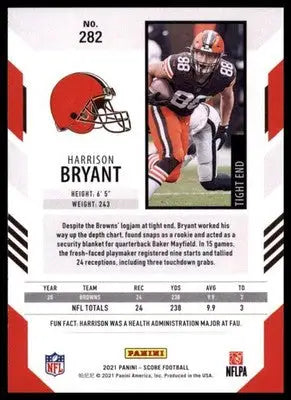 2021 Score Base Harrison Bryant Cleveland Browns 282 - Football Card Single