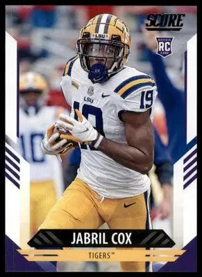 2021 Score Base Jabril Cox RC LSU Tigers 375 - Football Card Single
