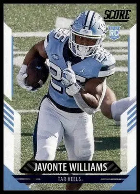 2021 Score Base Javonte Williams RC North Carolina Tar Heels 312 - Football Card Single