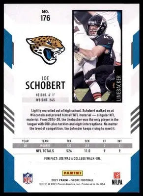 2021 Score Base Joe Schobert Jacksonville Jaguars 176 - Football Card Single