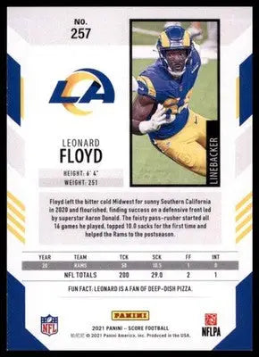 2021 Score Base Leonard Floyd Los Angeles Rams 257 - Football Card Single