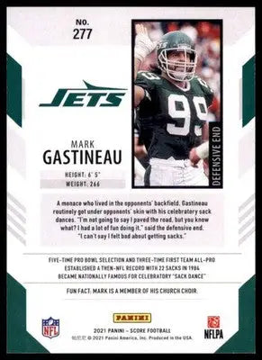 2021 Score Base Mark Gastineau New York Jets 277 - Football Card Single