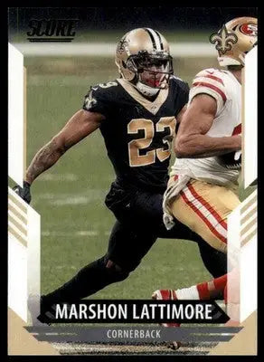 2021 Score Base Marshon Lattimore New Orleans Saints 212 - Football Card Single