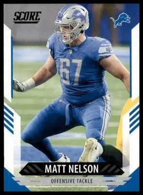 2021 Score Base Matt Nelson Detroit Lions 292 - Football Card Single