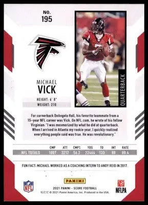 2021 Score Base Michael Vick Atlanta Falcons 195 - Football Card Single