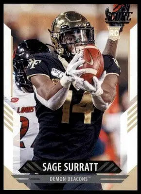 2021 Score Base Sage Surratt RC Wake Forest Demon Deacons 331 - Football Card Single