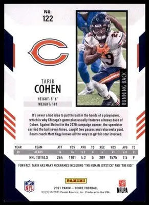 2021 Score Base Tarik Cohen Chicago Bears 122 - Football Card Single