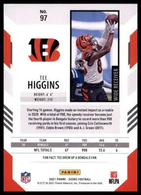 2021 Score Base Tee Higgins Cincinnati Bengals 97 - Football Card Single