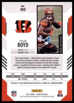2021 Score Base Tyler Boyd Cincinnati Bengals 100 - Football Card Single