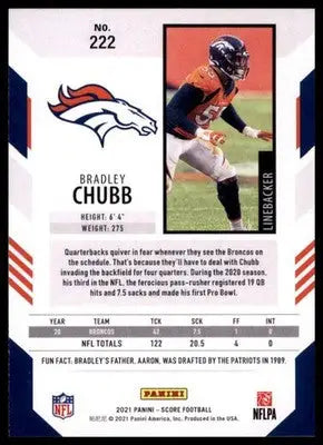 2021 Score Bradley Chubb 222 Denver Broncos
