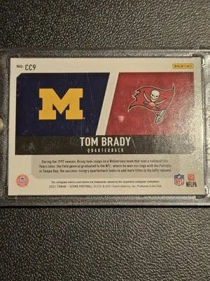 2021 Score #CC9 Tom Brady Collegiate Champions - Football Card Single