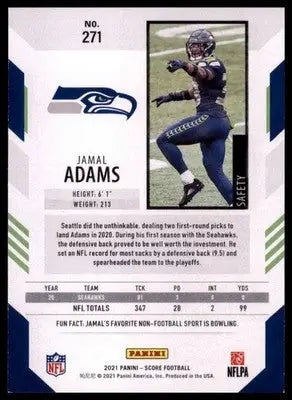 2021 Score Jamal Adams 271 Seattle Seahawks