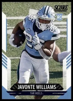 2021 Score Javonte Williams RC 312 North Carolina Tar Heels - Football Card Single