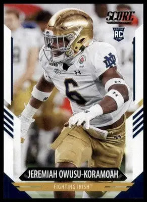 2021 Score Jeremiah Owusu-Koramoah RC 353 Notre Dame Fighting Irish