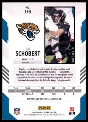 2021 Score Joe Schobert 176 Jacksonville Jaguars