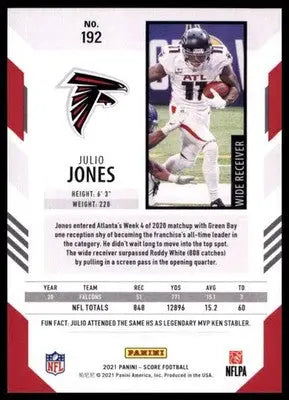 2021 Score Julio Jones 192 Atlanta Falcons