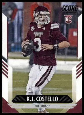 2021 Score K.J. Costello RC 391 Mississippi State Bulldogs