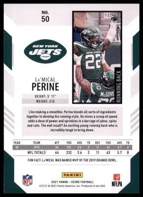 2021 Score La’Mical Perine 50 New York Jets