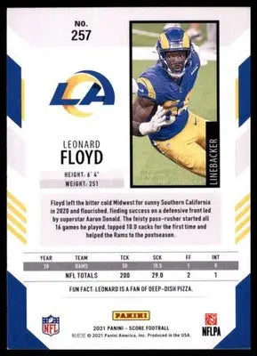 2021 Score Leonard Floyd 257 Los Angeles Rams