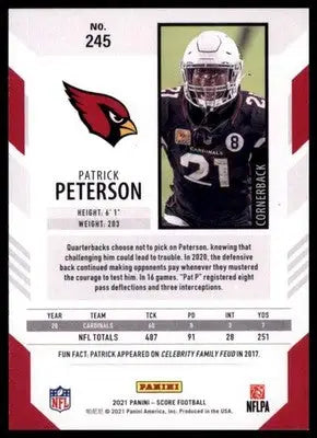 2021 Score Patrick Peterson 245 Arizona Cardinals