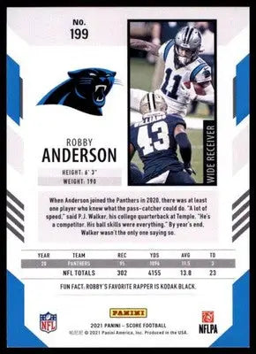 2021 Score Robby Anderson 199 Carolina Panthers