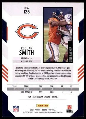 2021 Score Roquan Smith 125 Chicago Bears