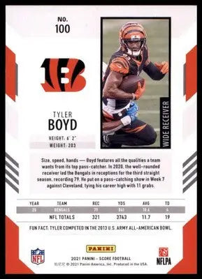2021 Score Tyler Boyd 100 Cincinnati Bengals
