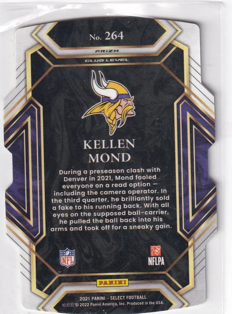 2021 SELECT #264 KELLEN MOND YELLOW GREEN DIE CUT- MINNESOTA VIKINGS