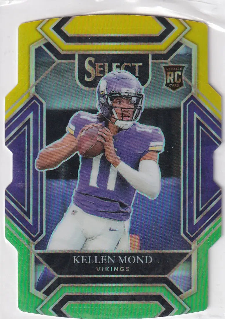 2021 SELECT #264 KELLEN MOND YELLOW GREEN DIE CUT- MINNESOTA VIKINGS