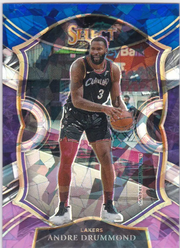 2021 Select #5 Andre Drummond Concourse Blue Purple Prizm Los Angeles Lakers