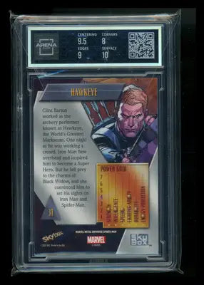 2021 Skybox Marvel Metal Universe Spider-Man Hawkeye #31 Arena Club 8.5 - Marvel Card Single