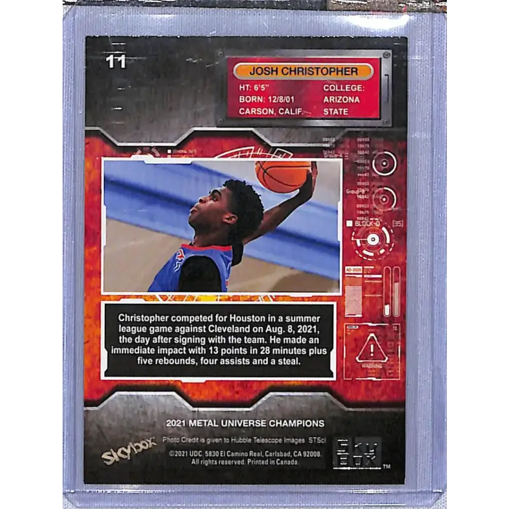 2021 Skybox Metal Universe Champions Copper #11 Josh Christopher RC NM-MT Basketball Card - Basketball Card Single