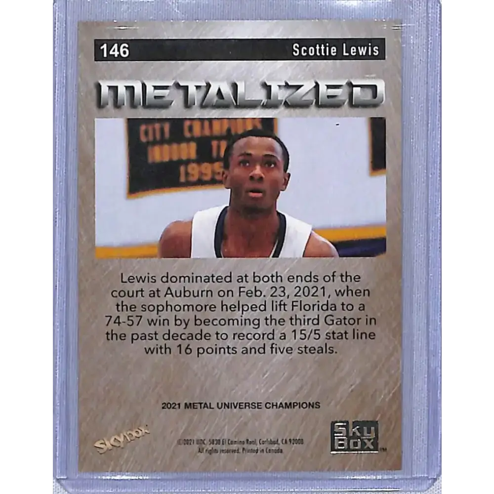 2021 Skybox Metal Universe Champions Copper #146 Scottie Lewis Metalized RC NM-MT Basketball Card - Basketball Card