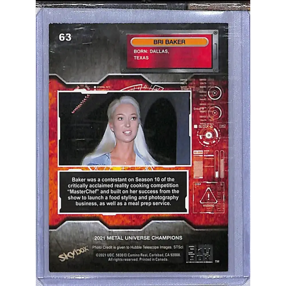 2021 Skybox Metal Universe Champions Copper #63 Bri Baker NM-MT Chef Card - Non-Sports Card Single