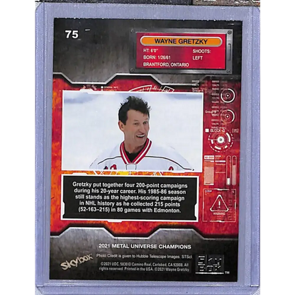 2021 Skybox Metal Universe Champions Copper #75 Wayne Gretzky NM-MT Hockey Card