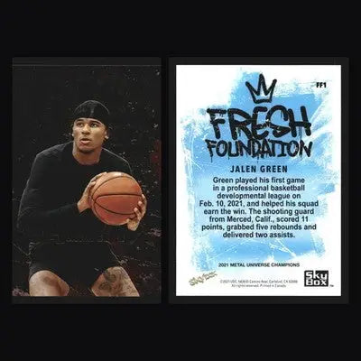 2021 SkyBox Metal Universe Champions Jalen Green #FF1 Fresh Foundation Rockets - Basketball Card Single