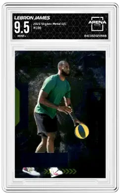 2021 Skybox Metal Universe Champions LeBron James #100 Arena Club 9.5