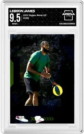 2021 Skybox Metal Universe Champions LeBron James #100 Basketball Arena Club 9.5 - Basketball Card Single