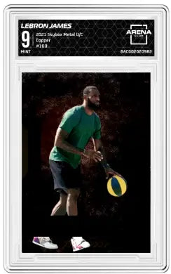 2021 Skybox Metal Universe Champions LeBron James #100 Copper Arena Club 9 - Basketball Card Single