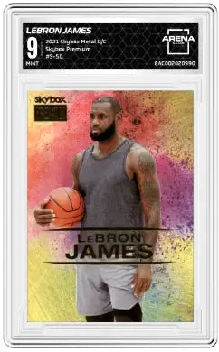 2021 Skybox Metal Universe Champions LeBron James #S-50 Skybox Premium AC 9 - Basketball Card Single