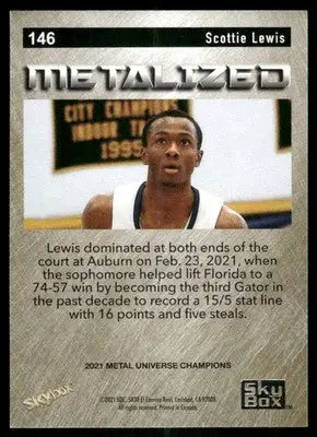 2021 SkyBox Metal Universe Champions Metalized Scottie Lewis #146 Basketball - Basketball Card Single