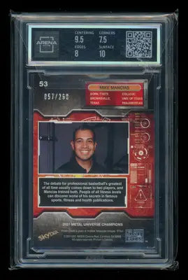 2021 Skybox Metal Universe Champions Mike Mancias #53 Silver Dots Arena Club 8 - Other