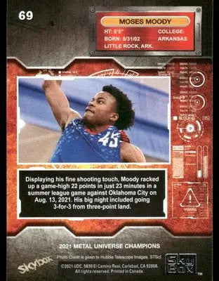 2021 SkyBox Metal Universe Champions Moses Moody #69 Basketball - Basketball Card Single