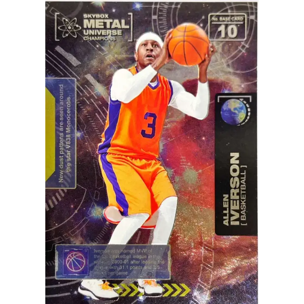 2021 Skybox Metal Universe Champions NM-MT #10 Allen Iverson Basketball Card - Basketball Card Single