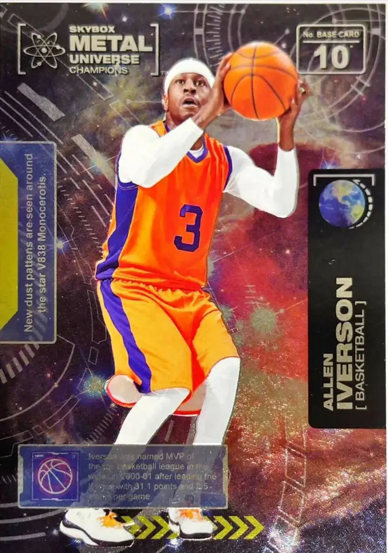 2021 Skybox Metal Universe Champions NM-MT #10 Allen Iverson Basketball Card - Basketball Card Single
