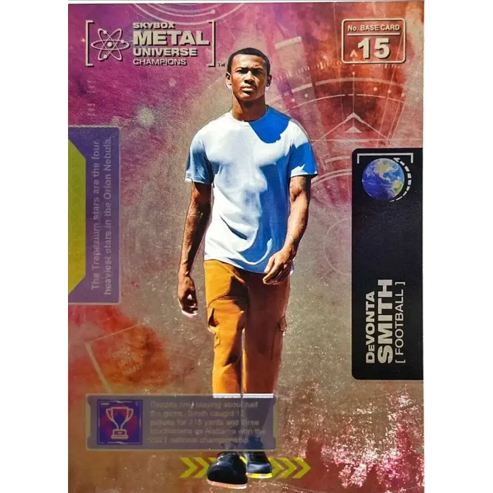 2021 Skybox Metal Universe Champions NM-MT #15 DeVonta Smith RC Football Card - Football Card Single
