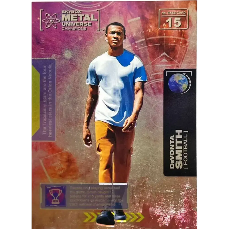 2021 Skybox Metal Universe Champions NM-MT #15 DeVonta Smith RC Football Card - Football Card Single