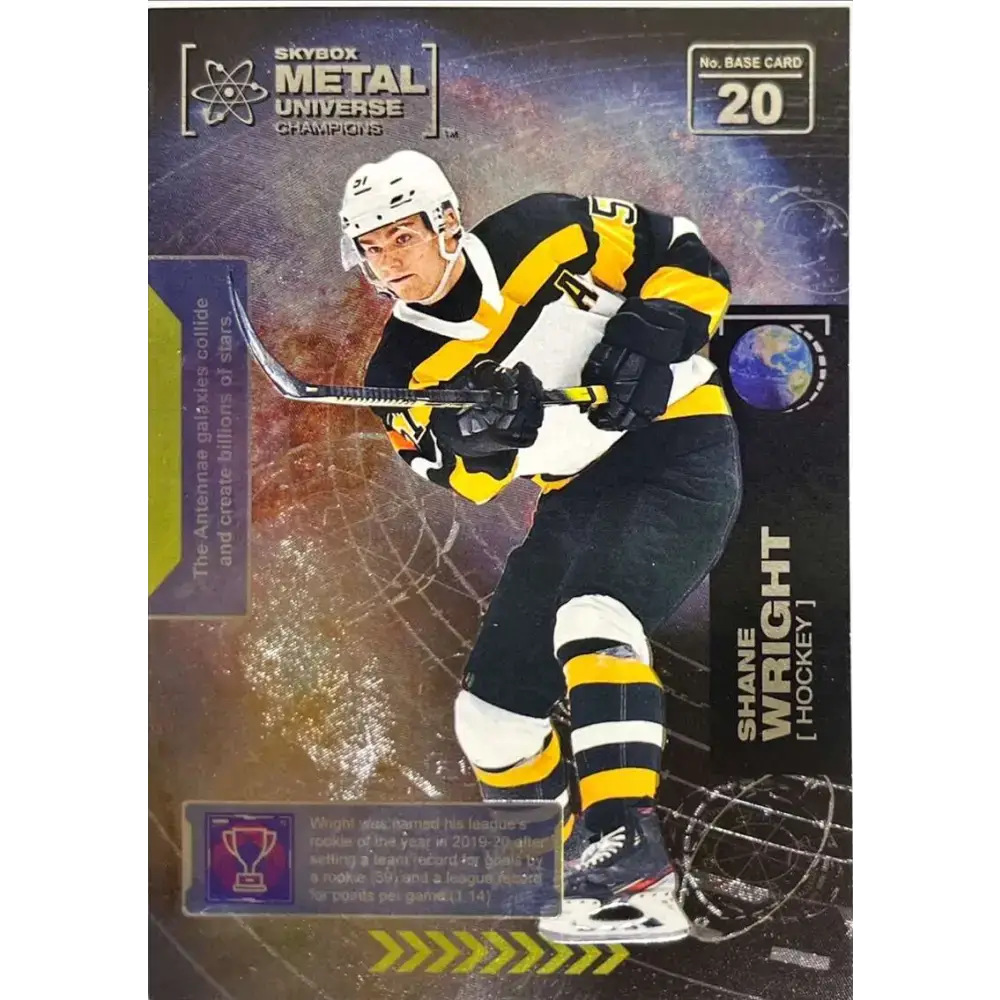 2021 Skybox Metal Universe Champions NM-MT #20 Shane Wright RC Hockey Card - Hockey Card Single